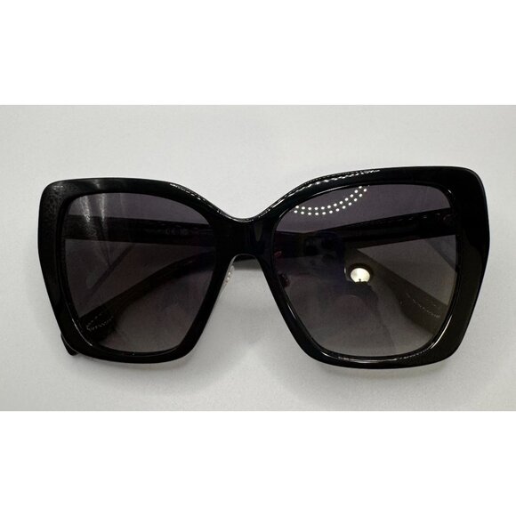 Burberry Womens Black Square Sunglasses B4366-F‎ 3980/T3 55mm Polarized - Picture 1 of 13